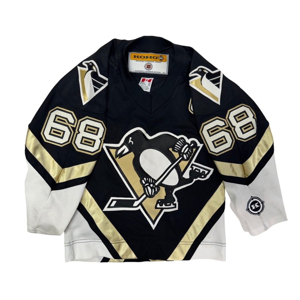 Vintage Koho Pittsburgh Penguins Jaromir Jagr 68 Hockey Jersey Kids SM NHL Black